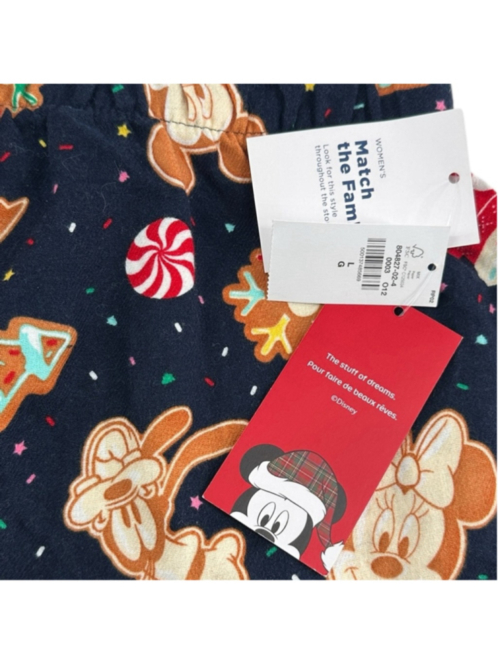 Old Navy Disney flannel boxer shorts pajama goofy mickey Minnie Donald Duck lg - Picture 9 of 9